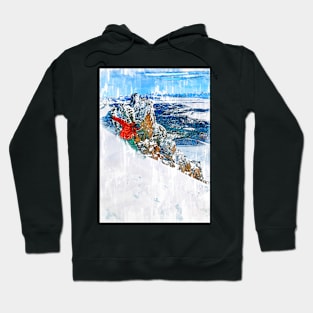 Snowboarder Glides Down. For snowboarding Lovers Hoodie